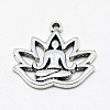 Tibetan Style Alloy Yoga Theme Pendants X-TIBE-S301-005AS-RS-1