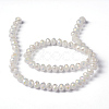 1 Strand Electroplate Opaque Solid Color Crystal Glass Rondelle Beads Strands X-EGLA-F046A-17AB-4