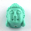 Dyed Buddha Head Synthetical Coral Beads X-CORA-R011-15F-1