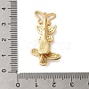 Brass Micro Pave Clear Cubic Zirconia Fold Over Clasps KK-S382-01G-3