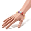 Candy Color Heart Beaded Stretch Bracelet for Women BJEW-JB07631-3