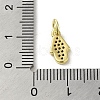 Brass Micro Pave Cubic Zirconia Charms KK-M283-13B-02-3