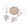 Alloy Leaf Dangle Earrings with 304 Stainless Steel Pins EJEW-JE05510-02-2