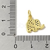 Real 18K Gold Plated Brass Pave Cubic Zirconia Pendants KK-M283-02E-02-3