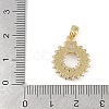 Brass Micro Pave Clear Cubic Zirconia Pendants ZIRC-M001-16B-G-3