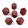 Painted Natural Wood Beads WOOD-T021-51A-08-1