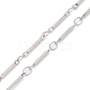 Brass Bar Link Chain Necklace Making AJEW-JB01188-02-2