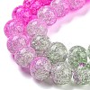 Spray Painted Crackle Glass Beads Strands DGLA-C002-8mm-08-4