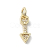 Brass Micro Pave Claer Cubic Zirconia Charms KK-H475-48G-1