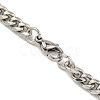 201 Stainless Steel Curb Chain Necklaces for Men NJEW-Q336-08D-P-5