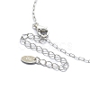Natural Pearl Pendant Necklace with 925 Sterling Paperclip Chains NJEW-I124-149-3