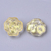Transparent Spray Painted Glass Beads GLAA-T013-01-B03-2