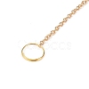 Wire Wrapped Natural Quartz Crystal & Brass Moon Pendant Decorations HJEW-K046-08G-06-5