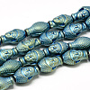 Electroplate Non-magnetic Synthetic Hematite Beads Strands G-T058-01F-1