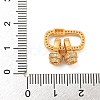 925 Sterling Silver Micro Pave Clear Cubic Zirconia Fold Over Clasps STER-U001-16G-3