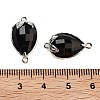 Natural & Synthetic Mixed Stone Faceted Teardrop Connector Charms G-B081-03G-4