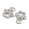 Rack Plating Brass Micro Pave Clear Cubic Zirconia Charms KK-U030-07P-2