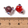 Handmade Pumpkin Spot Lampwork Beads LAMP-P064-02A-4