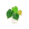 Monstera Leaf Potting Plant Brooches PW-WG73623-04-1
