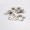 2-Hole Oval 304 Stainless Steel Buttons STAS-N026-01-2