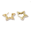 Rack Plating Brass Studs Earrings EJEW-R162-34G-2