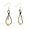 Resin Beads Dangle Earrings X-EJEW-JE03950-05-1