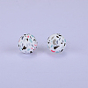 Printed Round Silicone Focal Beads SI-JX0056A-18-1