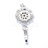 Alloy Rhinestone Snap Pendant Making PALLOY-Q315-01-2