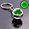 Luminous Alloy Glass Keychain CLOV-PW0001-077A-1