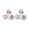 Anti-Tarnish Sterling Silver Stud Earrings EJEW-C087-08B-P-1