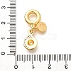 Brass Cubic Zirconia Football European Dangle Charms KK-U048-01G-02-3