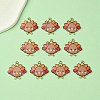 10Pcs 5 Style Cute Printed Alloy Pendants ENAM-YW0003-46A-2