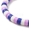 6Pcs 6 Style Handmade Polymer Clay Heishi Surfer Stretch Bracelets Set BJEW-TA00204-6