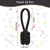 Gorgecraft 10Pcs Polyester Braided Replacement Zipper Puller Tabs FIND-GF0003-50B-2
