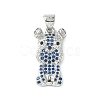 Brass Micro Pave Cubic Zirconia Pendants ZIRC-F138-02P-1