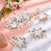 3D Flower Shape Milk Silk Fabrics Embroidery Applqiues PATC-WH0012-27-4