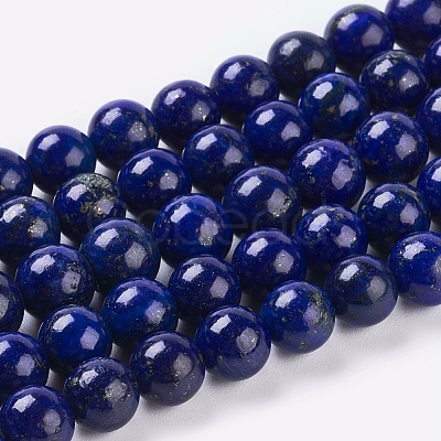 Natural Lapis Lazuli Beads Strands G-G087-6mm-1