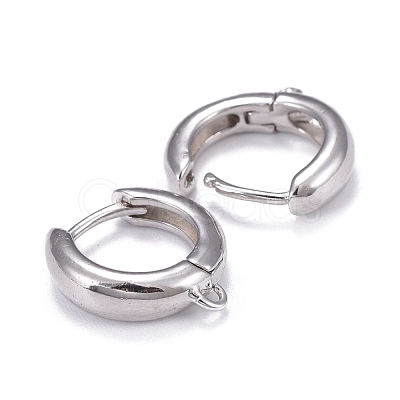 Brass Hoop Earrings EJEW-K083-33P-1