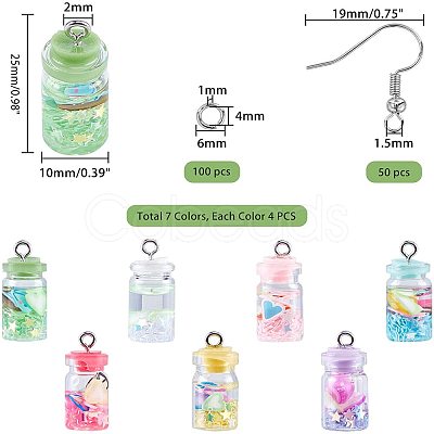 DIY Bottle Shape Dangle Earring Making Kits DIY-NB0004-20-1