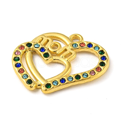 Ion Plating(IP) Real 18K Gold Plated 304 Stainless Steel Rhinestone Pendants STAS-P341-12G-02-1