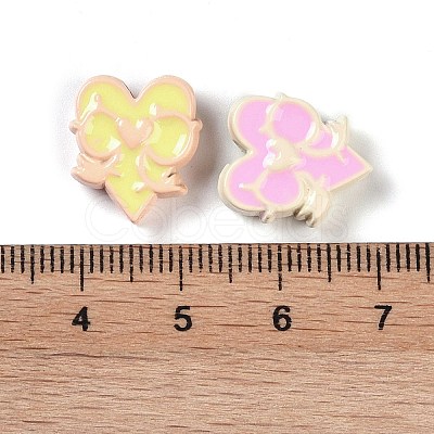 Column Rack Plating Spray Painted Alloy Beads with Enemal for Jewelry Making PALLOY-O004-07B-1