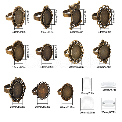 SUNNYCLUE DIY Finger Ring Making Kits DIY-SC0011-21AB-1