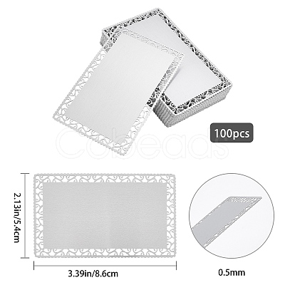 Aluminum Blank Thermal Transfer Business Cards DIY-WH0195-03A-1