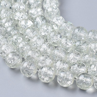 8MM Clear Crackle Glass Round Beads Strands for DIY Jewelry X-CCG-Q001-8mm-01-1