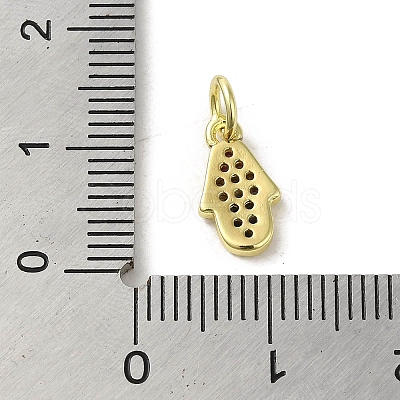 Brass Micro Pave Cubic Zirconia Charms KK-M283-13B-02-1