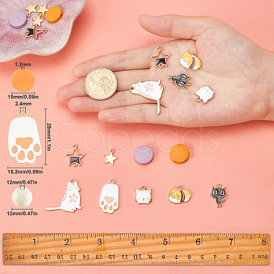 SUNNYCLUE 84Pcs DIY Cat Themed Earring Making Kits DIY-SC0015-21LG-1