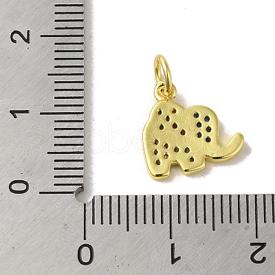 Real 18K Gold Plated Brass Pave Cubic Zirconia Pendants KK-M283-02E-02-1