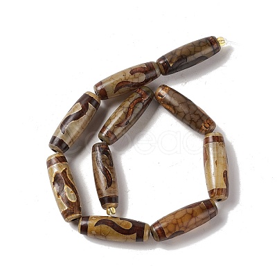 Tibetan Style dZi Beads Strands G-A024-01V-1