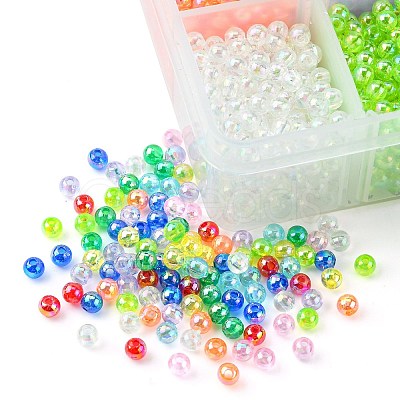 3000Pcs 10 Colors Eco-Friendly Transparent Acrylic Beads TACR-CJ0001-15-1