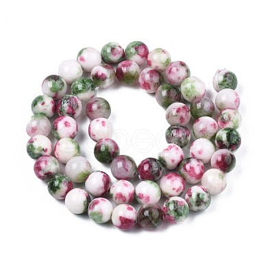 Natural Dyed Persian Jade Gemstone Bead Strands G-R271-8mm-XP06-1